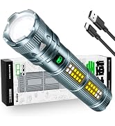 BLACK PANDA Rechargeable Flashlights High Lumens, Super Bright Tactical Flashlight 5 Modes, USB-C...
