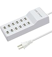 USB Charging Station with 12 Port Power Strip Fast Charging hub for Multiple Devices Compatible w...