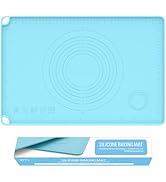 Silicone Baking Mat, Pastry Mat for Rolling Dough, Dough Rolling Pad 24''x16'', Silicone Pastry M...