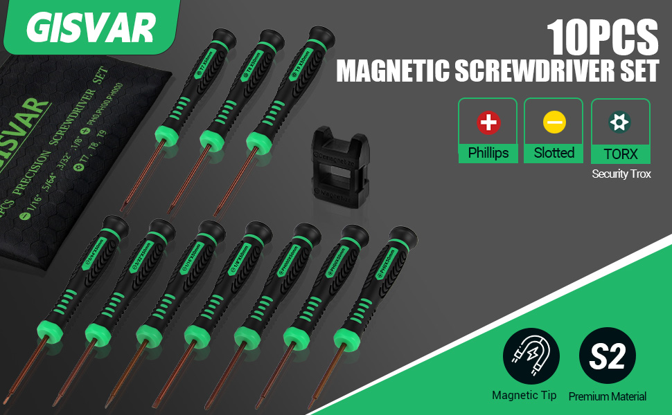 GISVAR-10PCS SCREWDRIVER SET