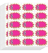 300 Pcs Garage Sale Stickers, Removable Adhesive Yard Sale Price Stickers with Space to Write Pri...
