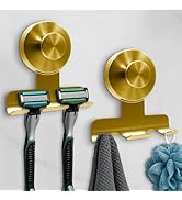 Shower Razor Holder 2 Pack,Heavy-Duty 7KG Suction Cup Razor Holder for Shower,Razor Hooks for Sho...