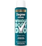 Degree Men Whole Body Deodorant Spray Ocean Chill Scent, Aluminum Free 72H Odor Protection 2.9 oz
