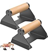 Kipika Push Up Bars, Pushup Stands, Ergonomic Wooden Handles, Anti-slip Rubber Base Pads, Paralle...