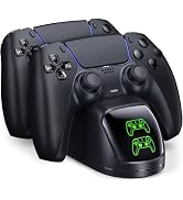 Controller Charging Station for PlayStation 5 Dualsense Controller with Dual Stand Charger Dock, ...