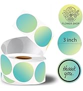Joatuxul 3×3 Round Thermal Sticker Labels, Self-Adhesive 3 Inch Circle Thermal Labels, Multi-Purp...