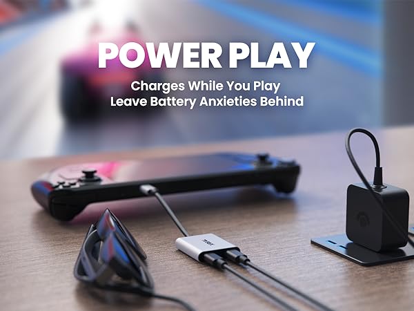 Power Play, charges while you play, leave battery anxieties behind