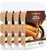 Candle Warmers Etc Classic Wax Melts 2.5oz, Vanilla Cinnamon Fragrance (4-Pack) – Each Pack has x...