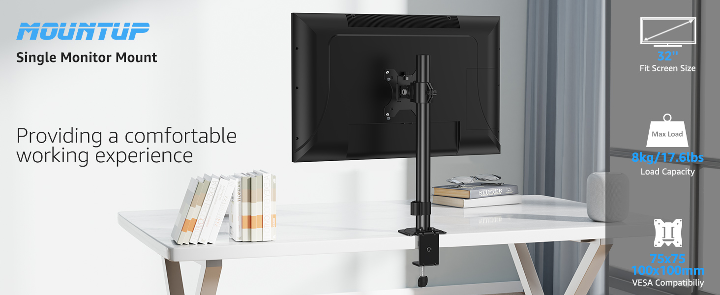 monitor arm monitor mount mountup single monitor desk mount