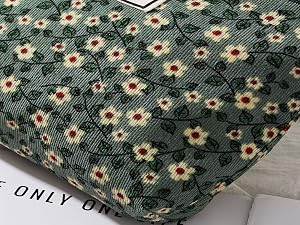 green floral makeup bags