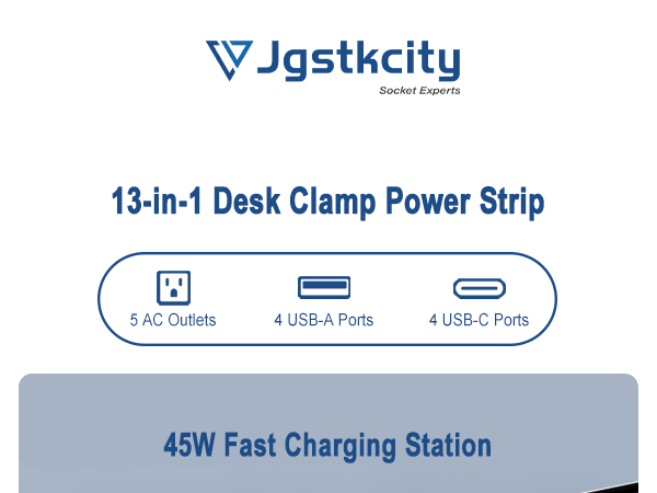 Desk Clamp Power Strip
