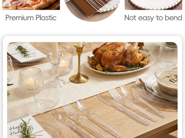 clear plastic silverwa