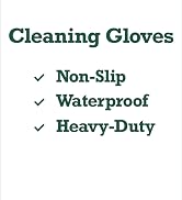 Exprosiflux Heavy-Duty Thick Rubber Cleaning Gloves - 3 Pairs of Extra-Large Black Reusable Water...
