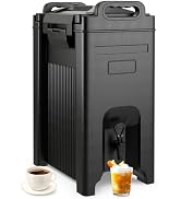 ARLIME Insulated Beverage Dispenser with Handles, 5 Gallon Food-Grade Hot and Cold Beverage Serve...