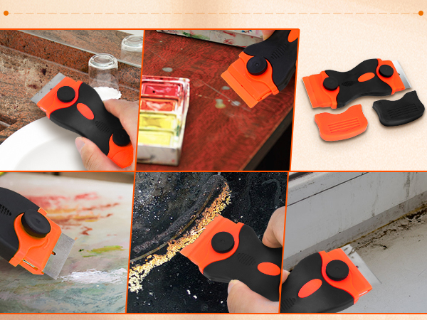 Multi-purpose Double-ended razor blade scraper