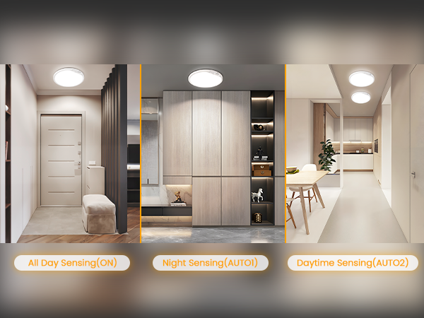 3 sensing methods closet light all day night daytime sensing