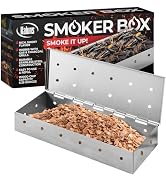 Kaluns Smoker Box For Gas Grill or Charcoal Grill, Stainless Steel Smoke Box, Works with Wood Chi...