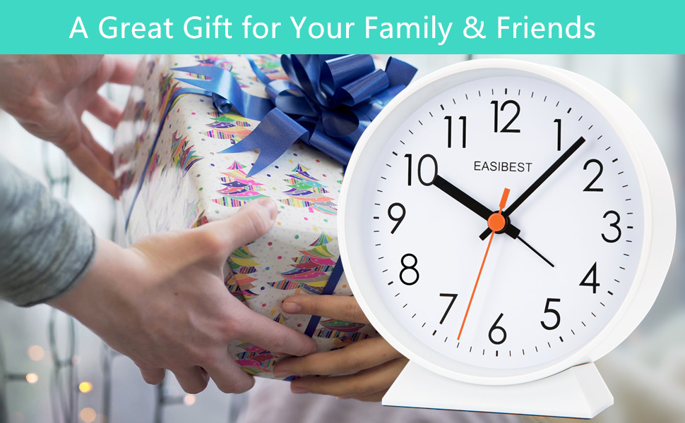 easibest white clock for gift purpose