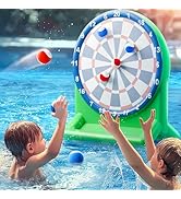 Funscape Kids Fun Pool Toys, Inflatable Dart Board Toss Water Game, Swimming Pool Float, Beach Ya...