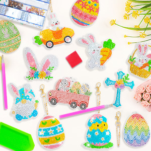 easter eggs diamond painting keychains