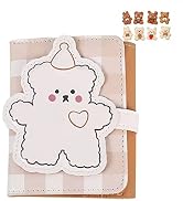 JELLYEA Kawaii Bear Wallet Cute Cartoon Card Holder Girls Coin Purse Anime Key Bag Card Case Fron...