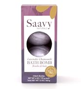 Saavy Naturals Bath Bombs, Soothing Lavender Coconut Scent, Gentle Moisturizig Formula, Foaming F...