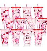 XLSXEXCL 12 Pcs Western Cowgirl Cups with Lids and Straws, Glitter Tumbler 24 oz Cowgirl Party Fa...