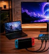 OREI 8K 3-Port HDMI 2.1 Switch, 3-in 1-Out, 8K@60Hz, Manual & Auto Switch | hdmi switch with remo...