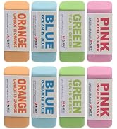 M&G 8 Pack Large Erasers Pencil Erasers, Assort Color Rubber Eraser Rectangular Erasers for Penci...