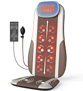 comrelax Shiatsu Back Massager with Heat, Massage Chair Pad Seat Cushion for Stress Relief, Deep ...