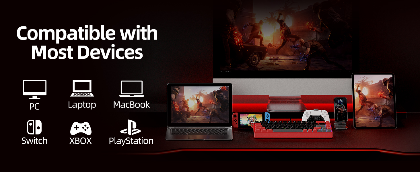 compatible devices low profile mechanical keyboard