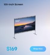 NEBULA 100-Inch Outdoor Projector Screen with Stand, Portable Carry Bag, 16:9 Movie Screen, Quick...