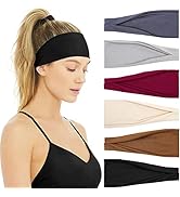Huachi Women's Headbands Non Slip Fashion Headbands for Women's Hair Workout Yoga Exercise Sweat ...