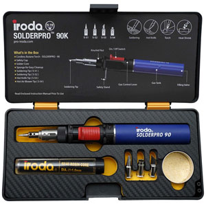 Iroda SOLDERPRO 90K Cordless Butane Soldering Iron Torch Kit