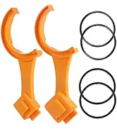 TonGass (2-Pack, Orange Universal Fit RV Sewer Hose Wrench with Gaskets(2 Bayonet+2 Elbow), Multi...