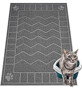 Motsamla Cat Litter Mat, Litter Trapping Mat Soft on Kitty Paws, 35" x 24" Kitten Litter Box Mat ...