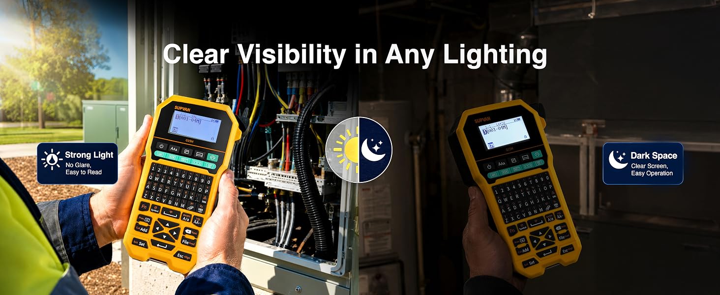 LCD Backlit Display: Strong Sunlight & Low Light Visible