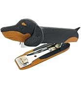 RhyNSky Dachshund Office Desk Stapler with No. 10 Staples for Teacher Women, 12 Sheet Capacity, B...