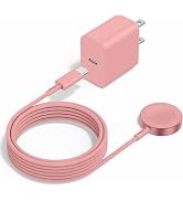 Upgraded Apple Watch Charger, Magnetic Fast Charger, USB C Charger Block Plug Adapter with 6FT iW...