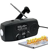 Emergency Hand Crank Radio with LED Flashlight for Emergency, AM/FM NOAA Portable Weather Radio w...