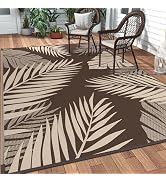 GENIMO Outdoor Rug 6' x 9' Waterproof for Patios Clearance, Reversible Outdoor Plastic Straw Camp...