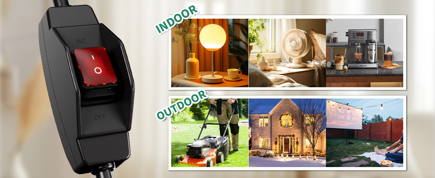 extension cords on off switch