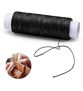 KAQRHFT 0.55 mm 54 Yards Round Waxed Thread, Waxed Thread for Leather Sewing, Leather Thread Wax ...