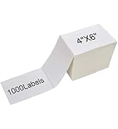 Fanfold 4 x 6 Direct Thermal Shipping Labels with Perforations, 1000 Labels, Permanent Adhesive, ...