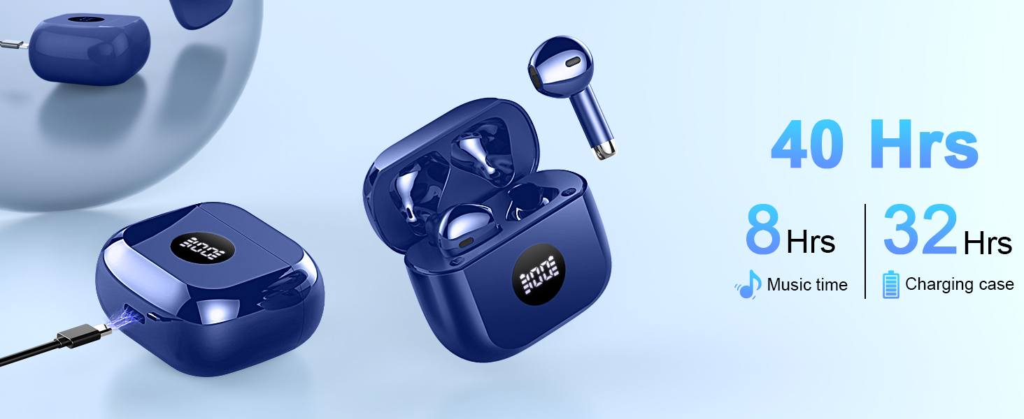 Bluetooth 5.3 Ear Buds LED Power