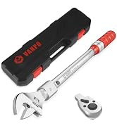 VANPO 1/2" HVAC Torque Wrench, 10-170 Ft-Lb, 38mm Jaw & Ratchet Head | Adjustable, Interchangeabl...