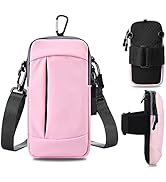 MOVOYEE Phone Holder for Running Armband Small Crossbody Bags for Women Kids,iPhone 16 16e 15 14 ...