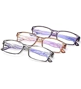 3 Pack Blue Light Blocking Reading Glasses for Men and Women UV Protection Anti Glare Computer Re...