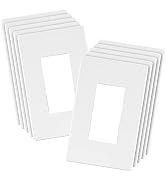 LIDER Matte Finish Decorator Switch Cover, Screwless Wall Plate, Mid-Size 1-Gang 4.88" x 3.11", U...