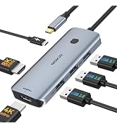 Docking Station USB C to Dual HDMI Adapter, MOKiN USB C Hub Dual HDMI Monitors for Windows, USBC ...